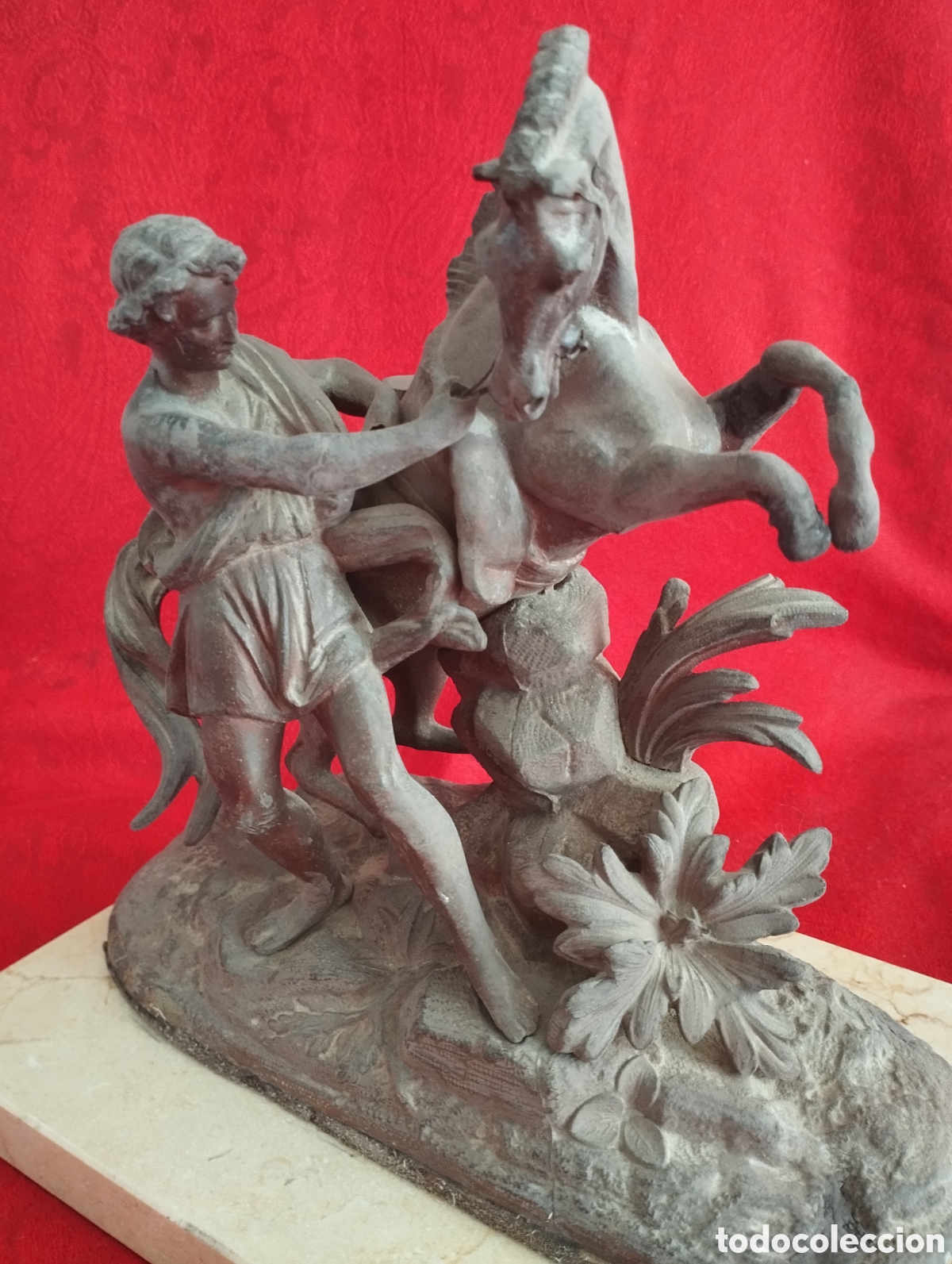 Arte: Caballo de Marly antigua figura de Calamina. - Foto 1