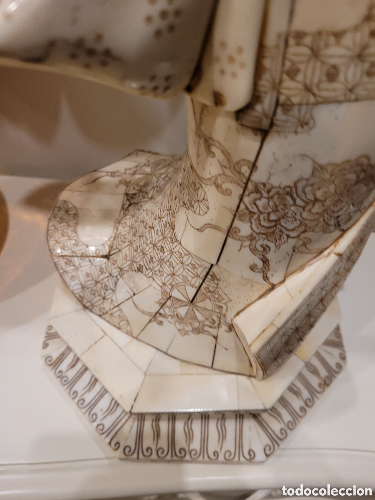 Arte: Figura de geisha con abanico - Foto 5