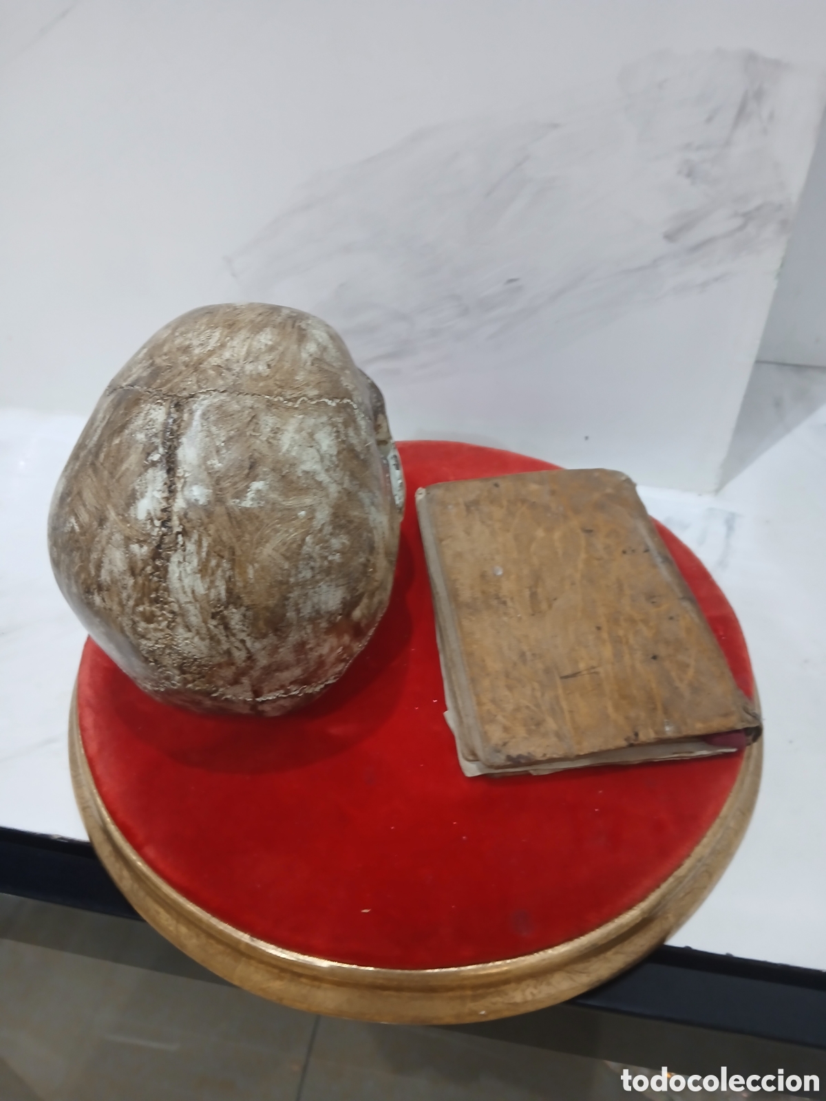 Arte: Escultura estuco con libro antiguo - Foto 3