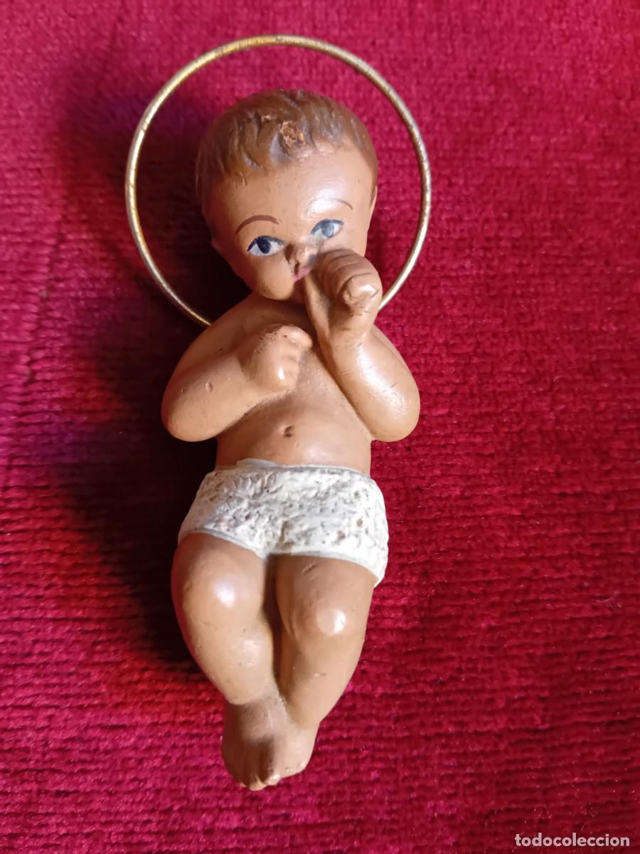 Arte: Ni&ntilde;o Jes&uacute;s de estuco, pintado a mano, d&eacute;cada de los 50