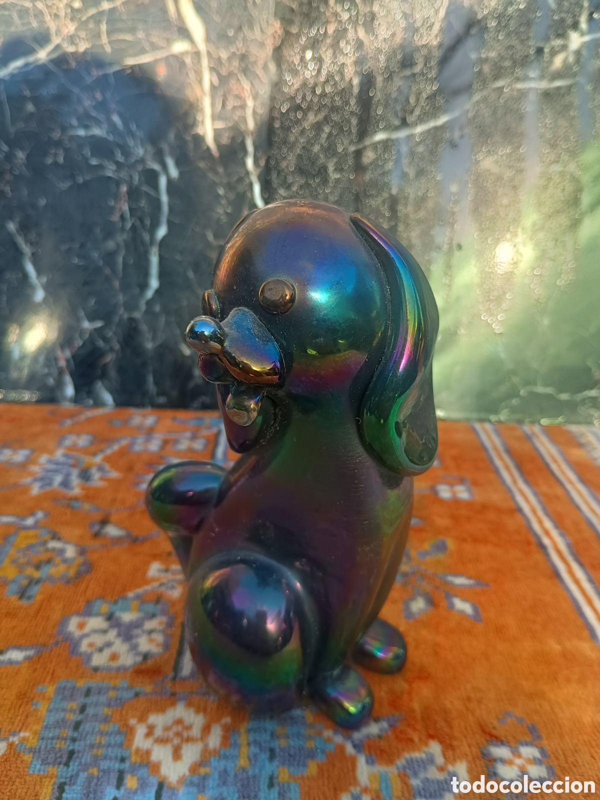 Arte: Perro cristal s&oacute;lido art glass