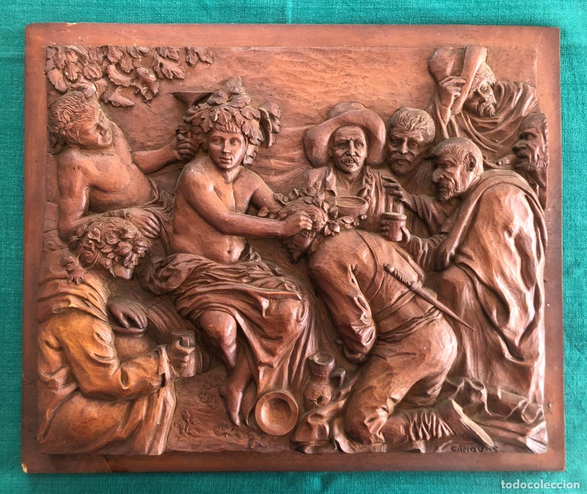 Arte: RELIEVE FIRMADO - VELAZQUEZ - EL TRIUNFO DE BACO - LOS BORRACHOS