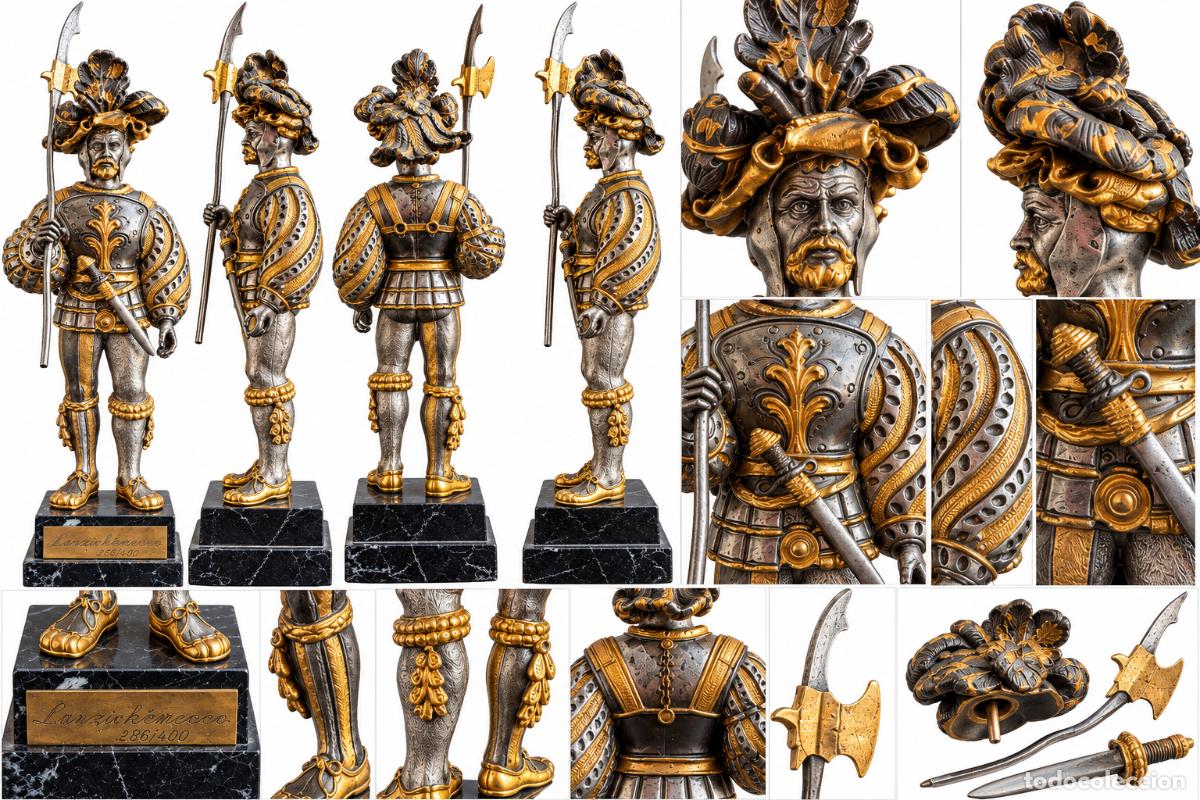 Arte: LANZICHENECCO. Escultura de soldado mercenario del Renacimiento