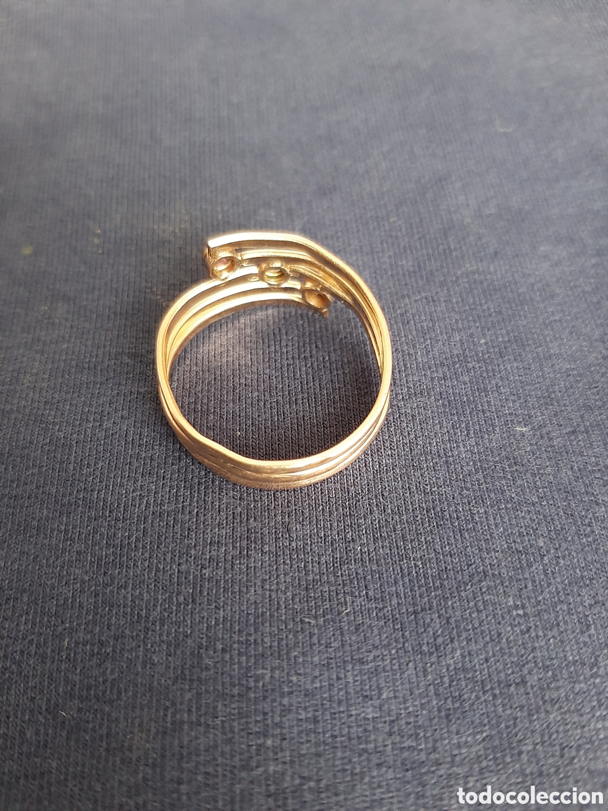 Artesan&iacute;a: ANILLO METAL CON 3 CIRCONITAS - Foto 2
