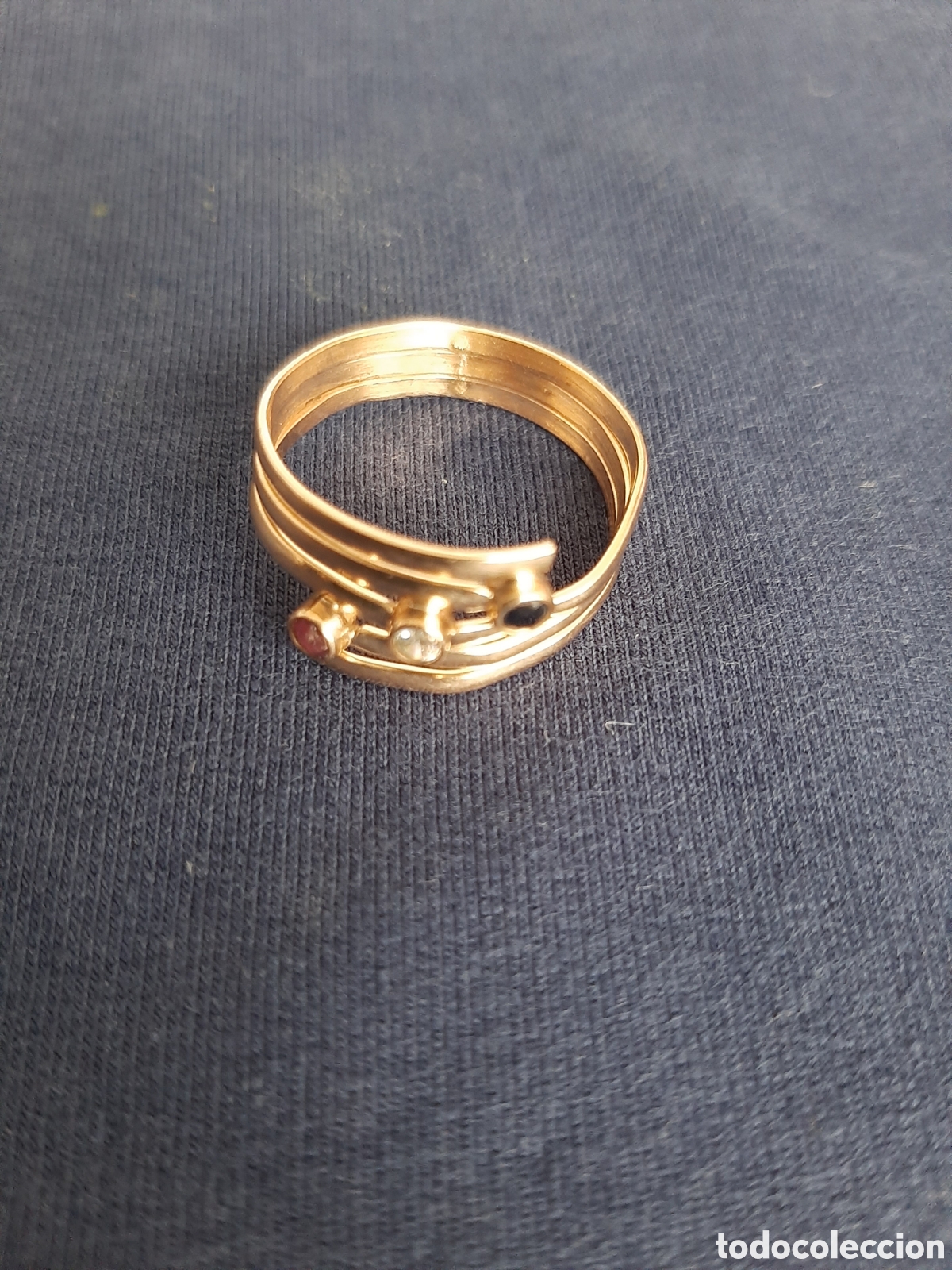 Artesan&iacute;a: ANILLO METAL CON 3 CIRCONITAS - Foto 1