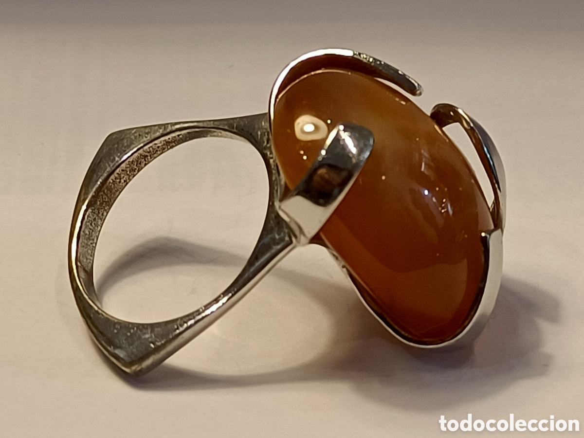Artesan&iacute;a: Anillo de bisuter&iacute;a con un &aacute;gata. - Foto 3