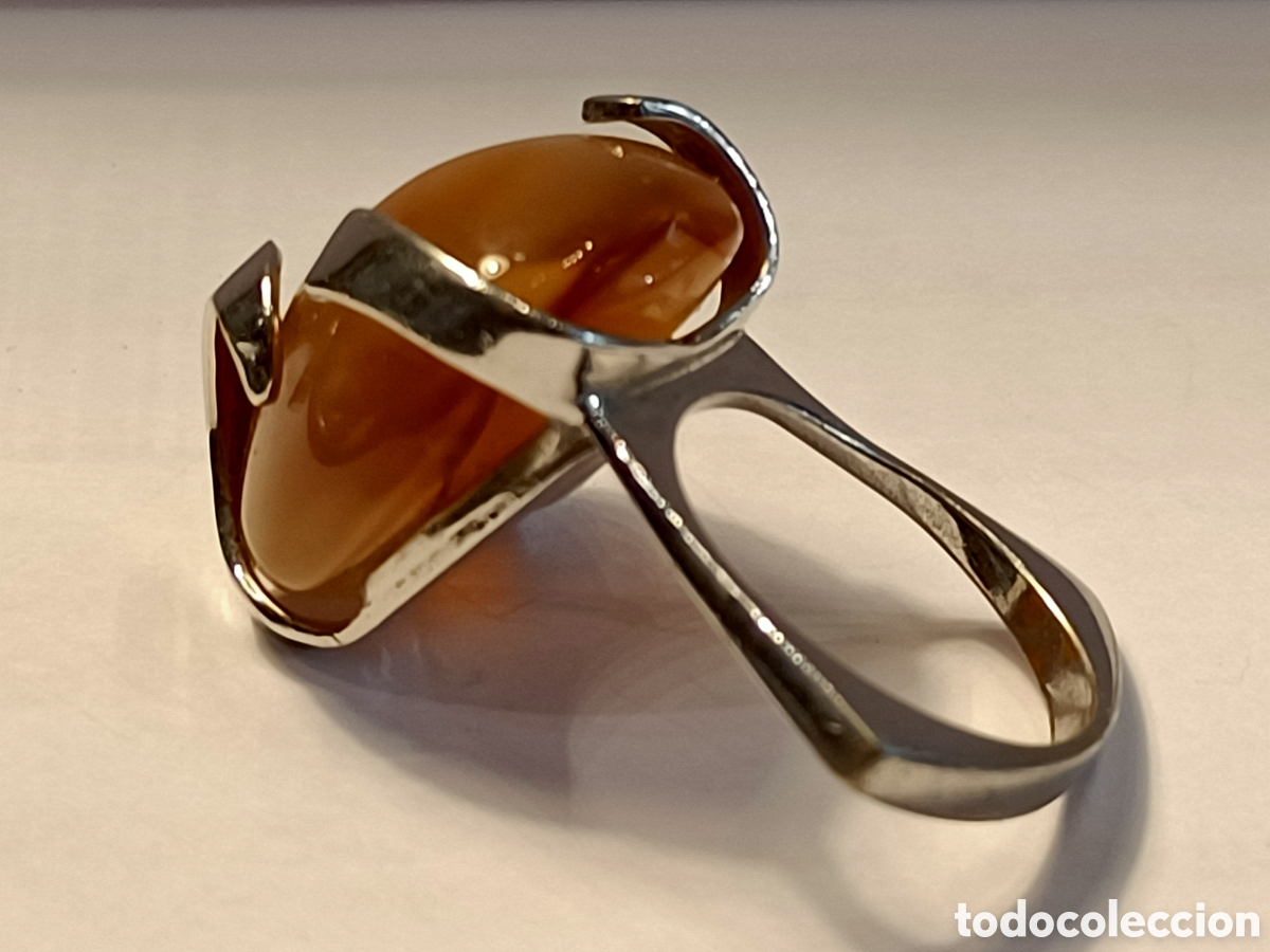 Artesan&iacute;a: Anillo de bisuter&iacute;a con un &aacute;gata. - Foto 4