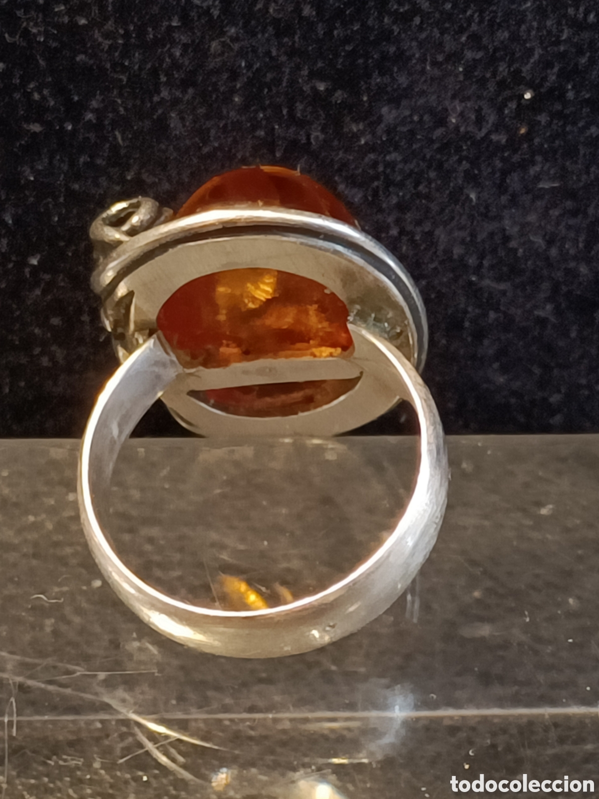 Artesan&iacute;a: Anillo de plata y ambar. - Foto 4