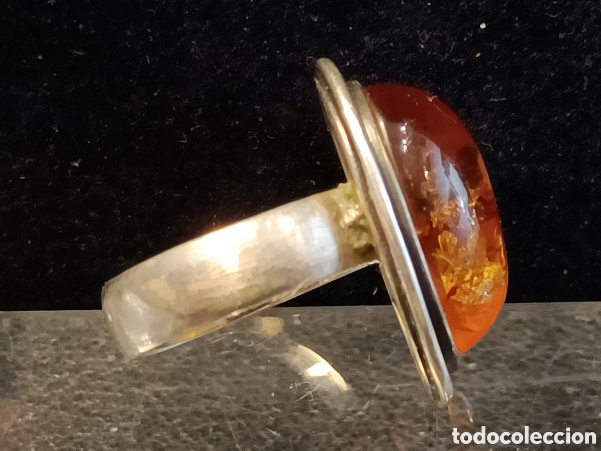 Artesan&iacute;a: Anillo de plata y ambar. - Foto 5