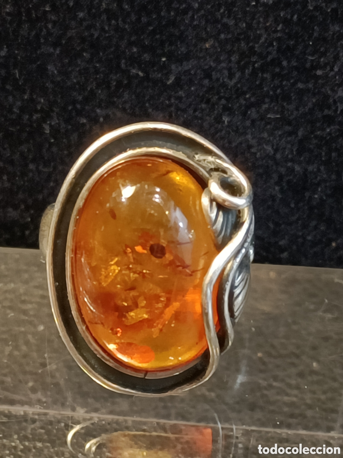 Artesan&iacute;a: Anillo de plata y ambar. - Foto 1