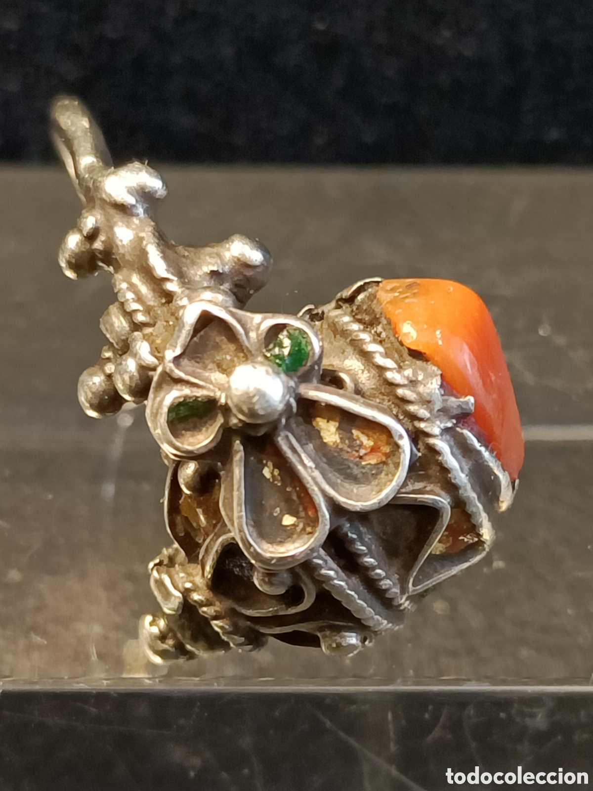 Artesan&iacute;a: Anillo, pendiente de artesan&iacute;a india. - Foto 1