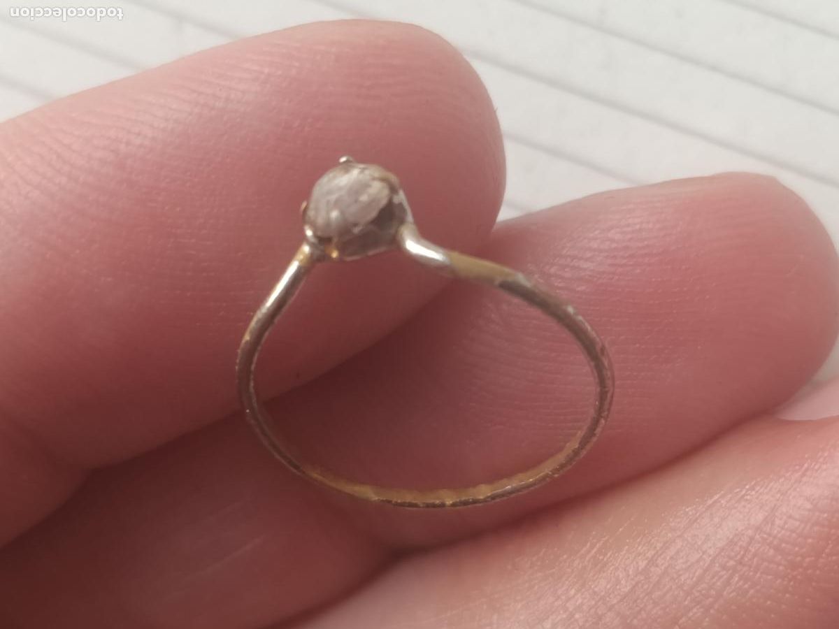 Artesan&iacute;a: anillo antiguo de ni&ntilde;a con cristal