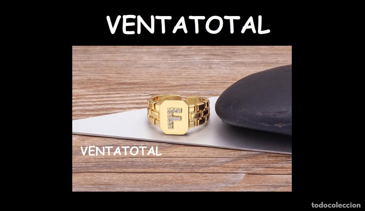 Artesan&iacute;a: ELEGANTE ANILLO CON LA INICIA F ES DE ORO DE 22 KILATES LAMINADO LEER DENTRO DESCRIPCION ETC