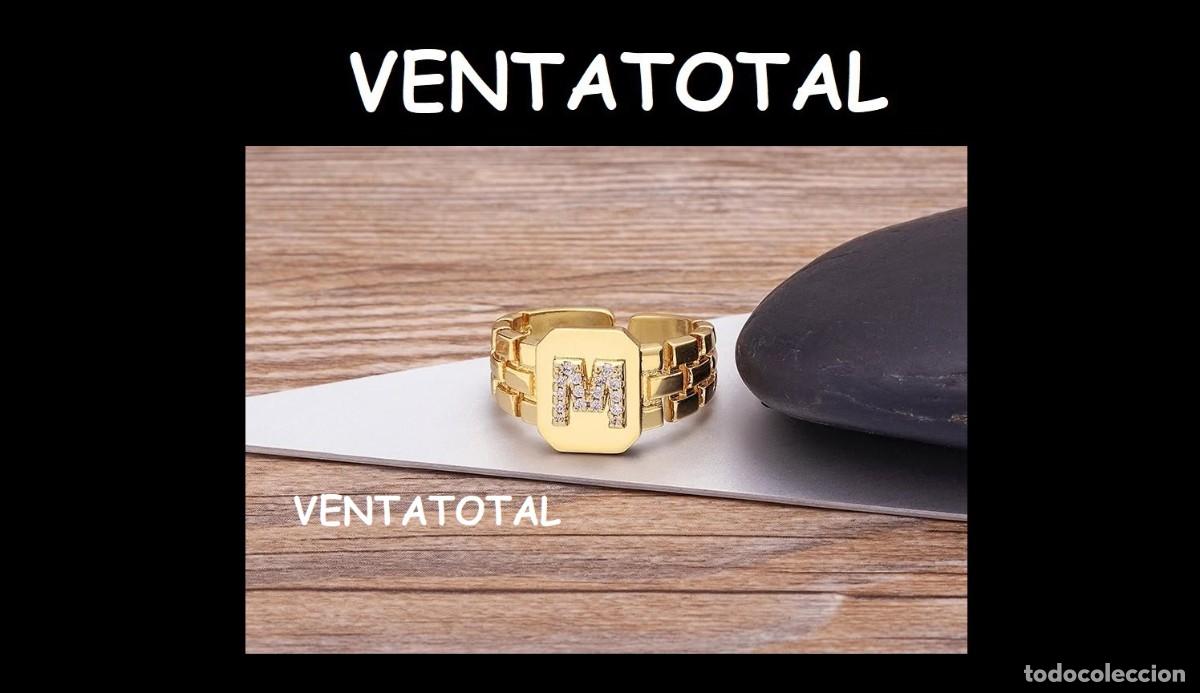 Artesan&iacute;a: ELEGANTE ANILLO CON LA INICIA M ES DE ORO DE 22 KILATES LAMINADO LEER DENTRO DESCRIPCION ETC