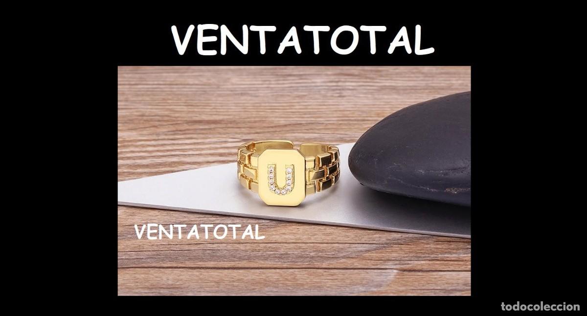 Artesan&iacute;a: ELEGANTE ANILLO CON LA INICIA U ES DE ORO DE 22 KILATES LAMINADO LEER DENTRO DESCRIPCION ETC