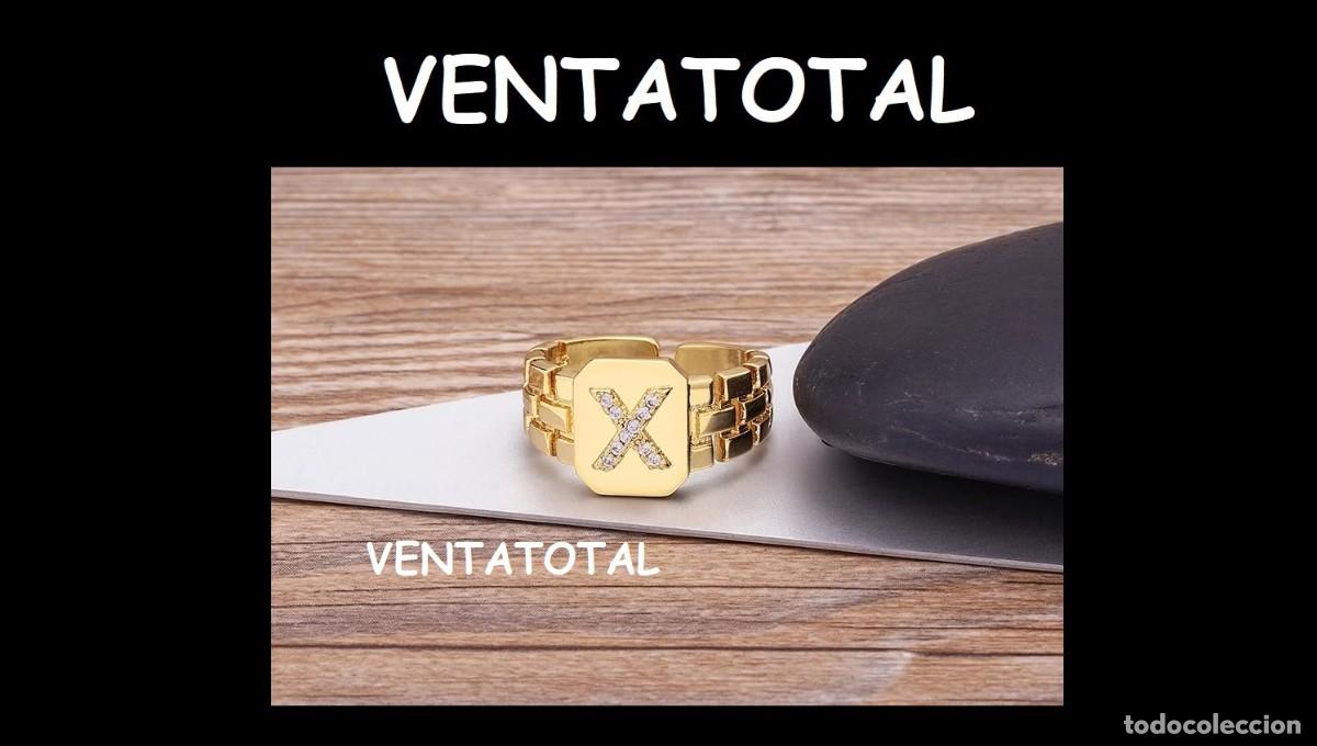 Artesan&iacute;a: ELEGANTE ANILLO CON LA INICIA X ES DE ORO DE 22 KILATES LAMINADO LEER DENTRO DESCRIPCION ETC