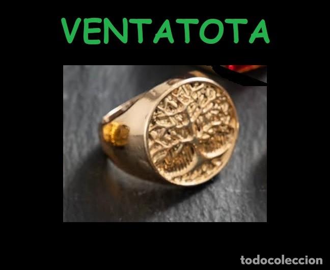Artisanat: ANILLO SELLO ARBOL DE LA VIDA ES DE ORO AMARILLO DE 22 KILATES LAMINADO PESA 7,8 GRAMOS ES TALLA 9
