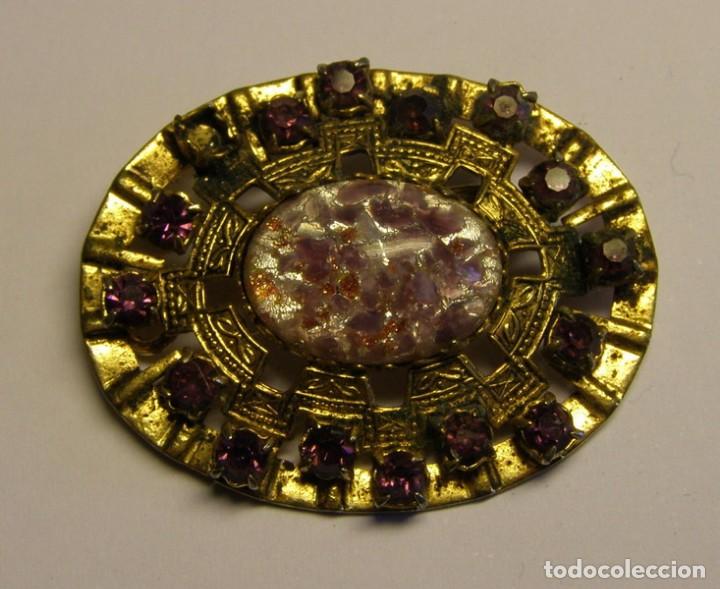 Artesan&iacute;a: Broche con amatistas. - Foto 1