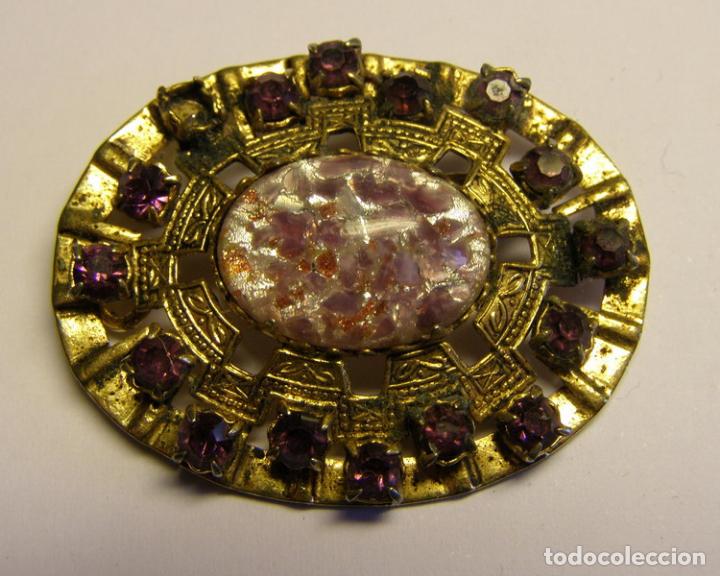 Artesan&iacute;a: Broche con amatistas. - Foto 2