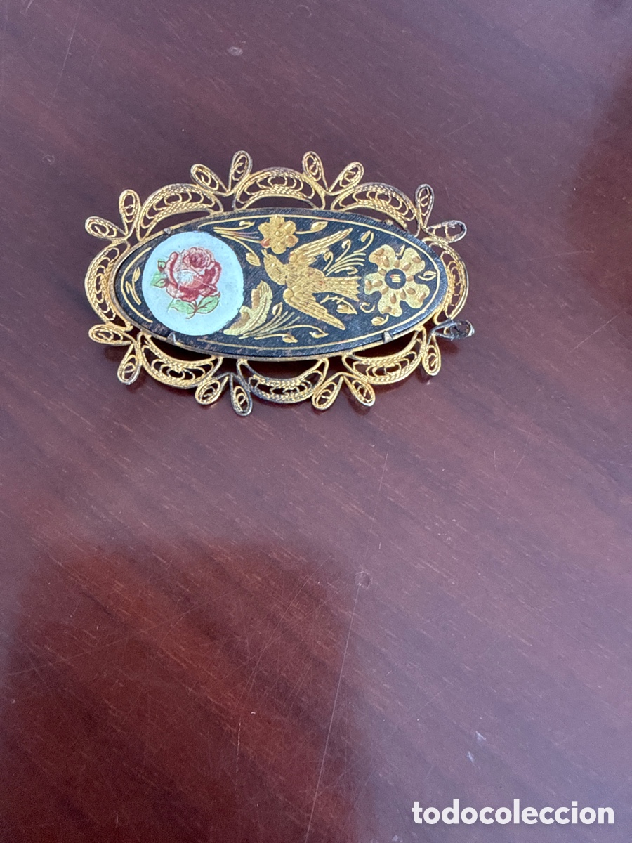 Artesan&iacute;a: BROCHE DAMASQUINADO VINTAGE