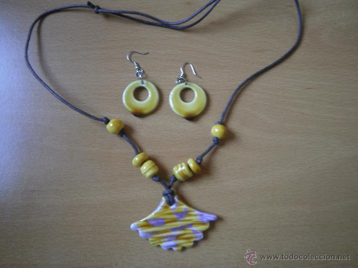 Artesan&iacute;a: Conjunto de gargantilla y pendientes - Foto 3