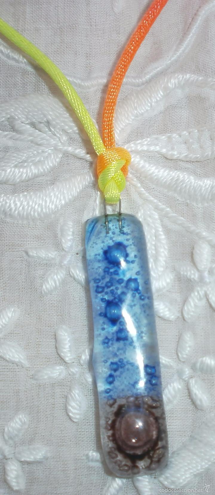Artesan&iacute;a: A17 Collar corto / gargantilla cristal -rectangular - cierre omega - Foto 1