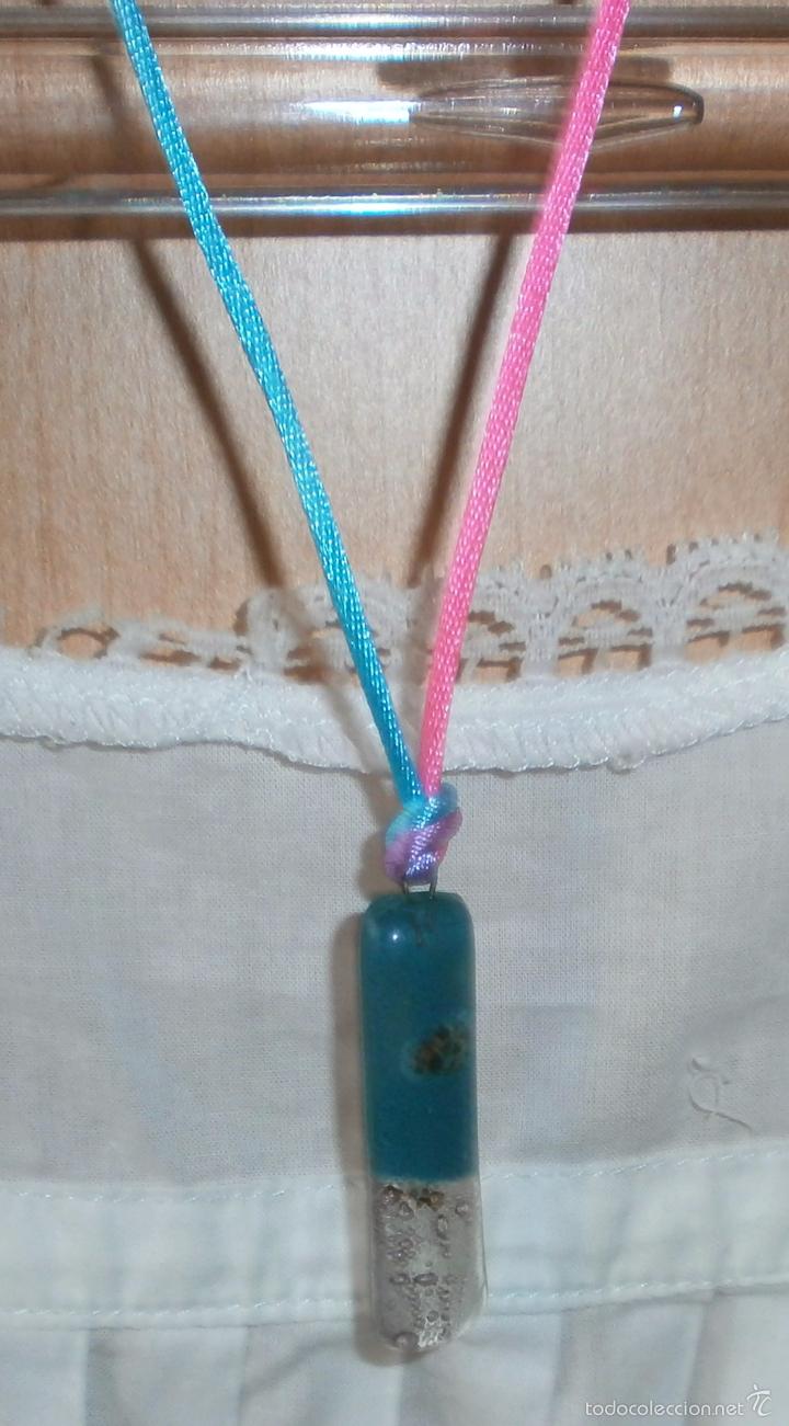 Artesan&iacute;a: A16 Collar corto / gargantilla cristal -rectangular - cierre omega - Foto 3