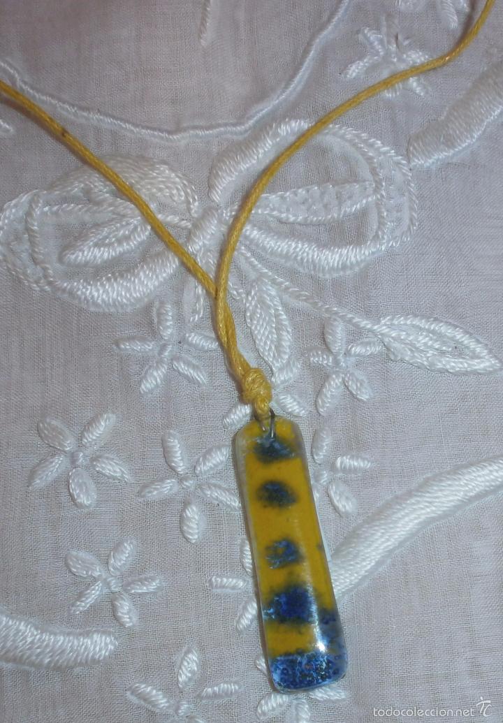 Artesan&iacute;a: A14 Collar cristal - rectangular - adaptable hasta 35/37cm - Foto 1