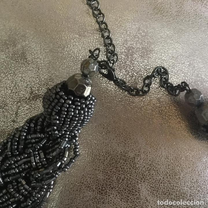 Artesan&iacute;a: COLLAR DE ABALORIOS GRIS PLATA DE INDIA - Foto 3