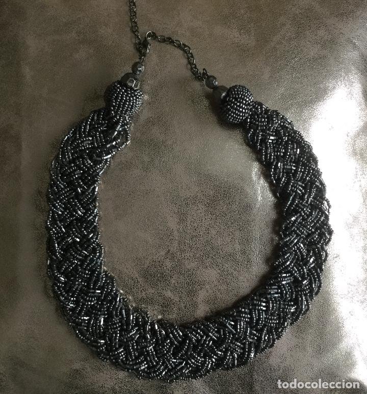 Artesan&iacute;a: COLLAR DE ABALORIOS GRIS PLATA DE INDIA - Foto 4