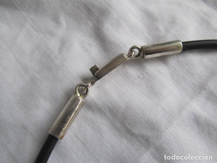 Artesan&iacute;a: Collar de plata 925 y caucho - Foto 2