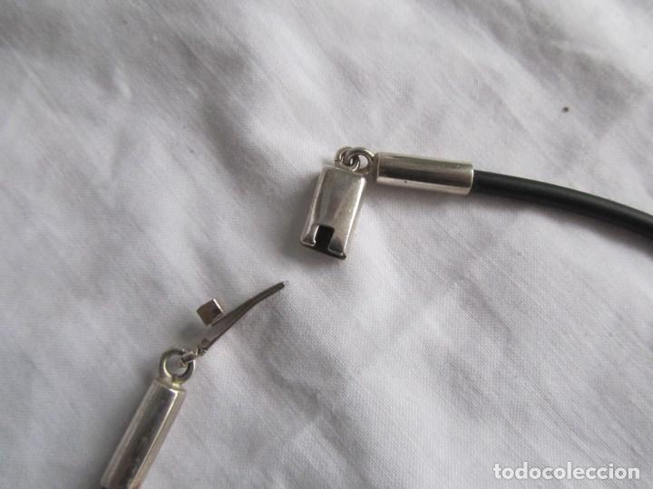 Artesan&iacute;a: Collar de plata 925 y caucho - Foto 5
