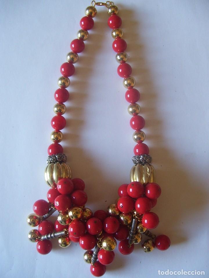 Artesan&iacute;a: GARGANTILLA ROJA Y DORADA 164GR - Foto 1