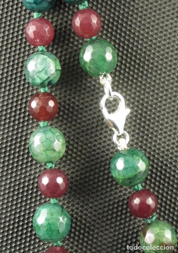 Artesan&iacute;a: Collar de &Aacute;gata y Plata (100 cm.) - Foto 3