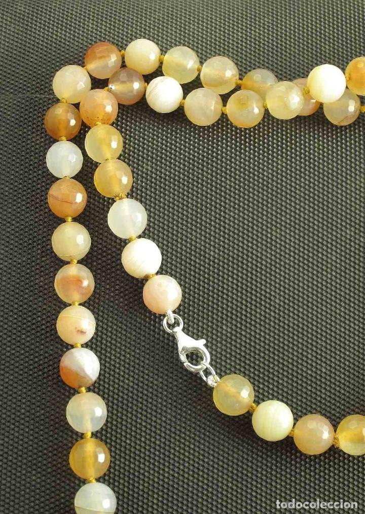 Artesan&iacute;a: Collar de &Aacute;gata y Plata (103 cm.) - Foto 1