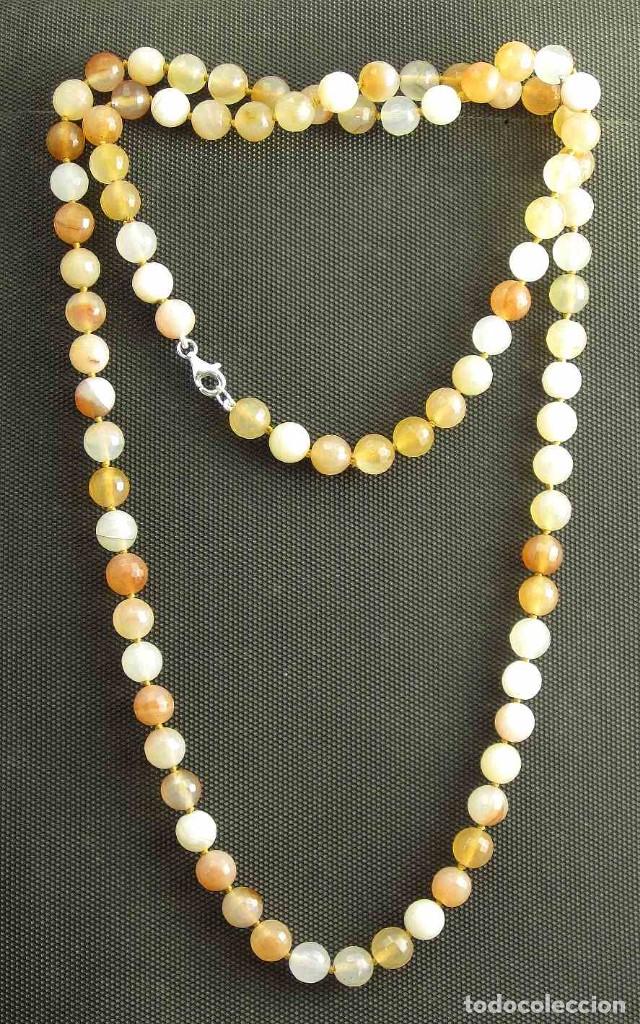 Artesan&iacute;a: Collar de &Aacute;gata y Plata (103 cm.) - Foto 2