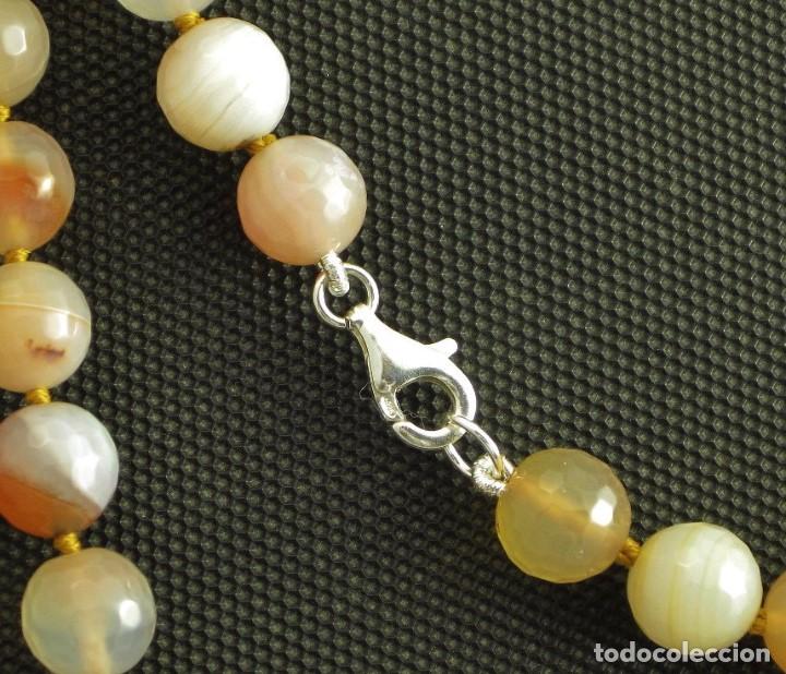 Artesan&iacute;a: Collar de &Aacute;gata y Plata (103 cm.) - Foto 3