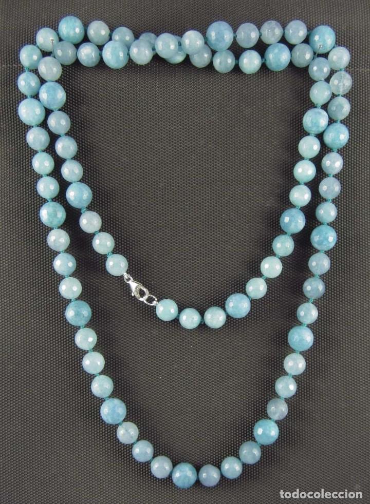 Artesan&iacute;a: Collar de &Aacute;gata y Plata (102 cm) - Foto 2