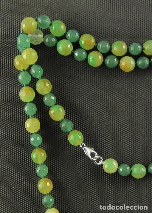 Artesan&iacute;a: Collar de &Aacute;gata y Plata (100 cm) - Foto 1