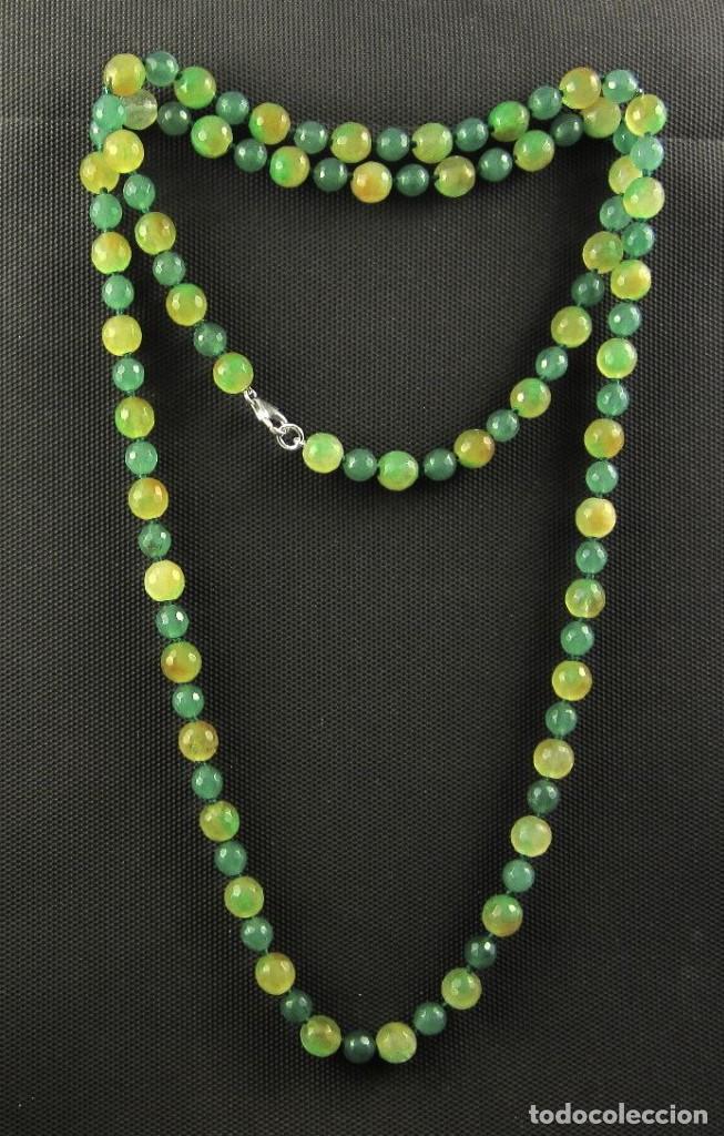 Artesan&iacute;a: Collar de &Aacute;gata y Plata (100 cm) - Foto 2