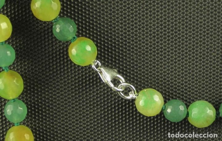 Artesan&iacute;a: Collar de &Aacute;gata y Plata (100 cm) - Foto 3