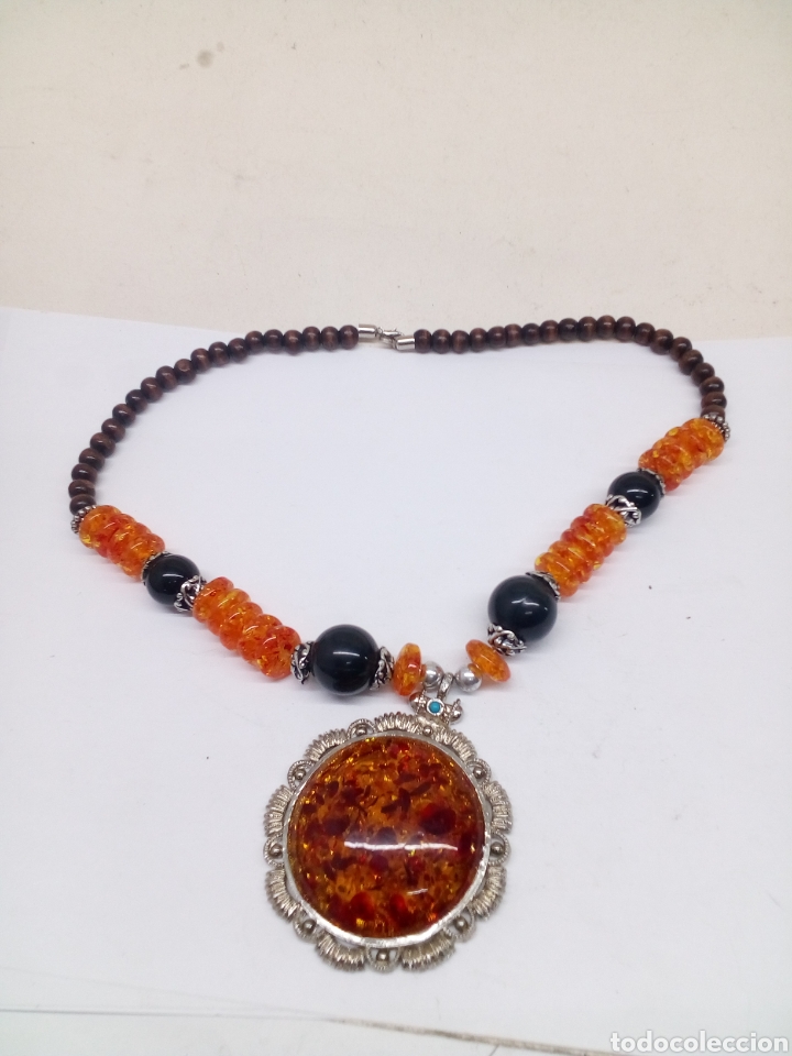 Artesan&iacute;a: Collar bisuter&iacute;a con ambar - Foto 2