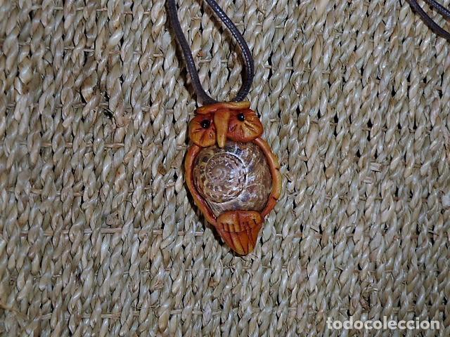 Artesan&iacute;a: Collar concha caracol con forma de Buho - Foto 1