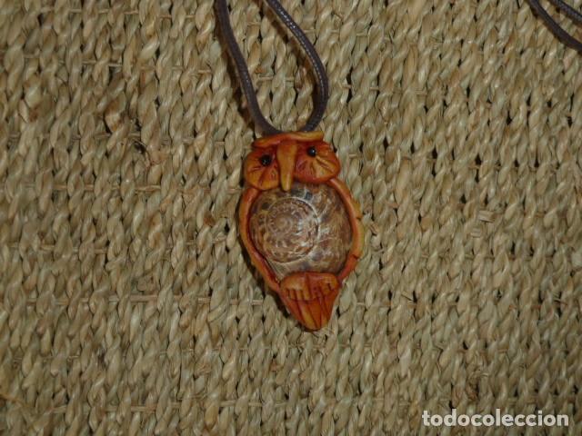 Artesan&iacute;a: Collar concha caracol con forma de Buho - Foto 4