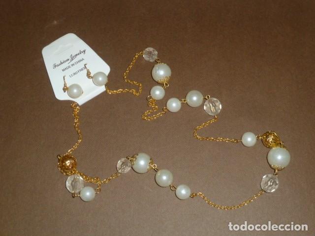 Artesan&iacute;a: Conjunto collar y pendientes - Foto 4