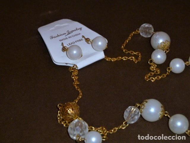 Artesan&iacute;a: Conjunto collar y pendientes - Foto 2