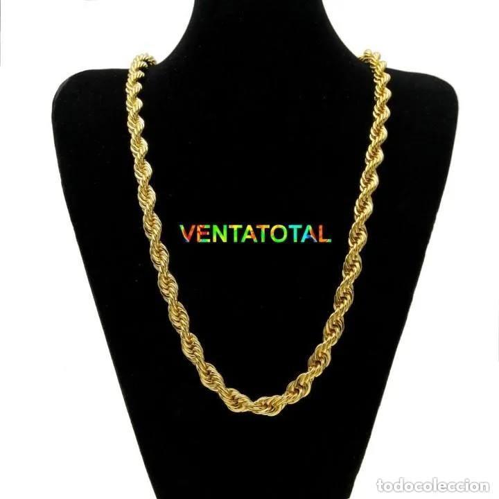 rociar Corte de pelo Especialista collar cordon rizado de oro amarillo de 24 kila - Buy Handcrafted necklaces  on todocoleccion
