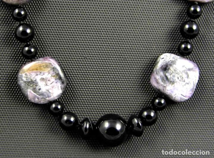Artesan&iacute;a: Collar de Onix y Charoita. - Foto 1