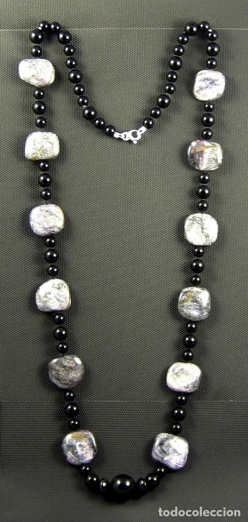 Artesan&iacute;a: Collar de Onix y Charoita. - Foto 2