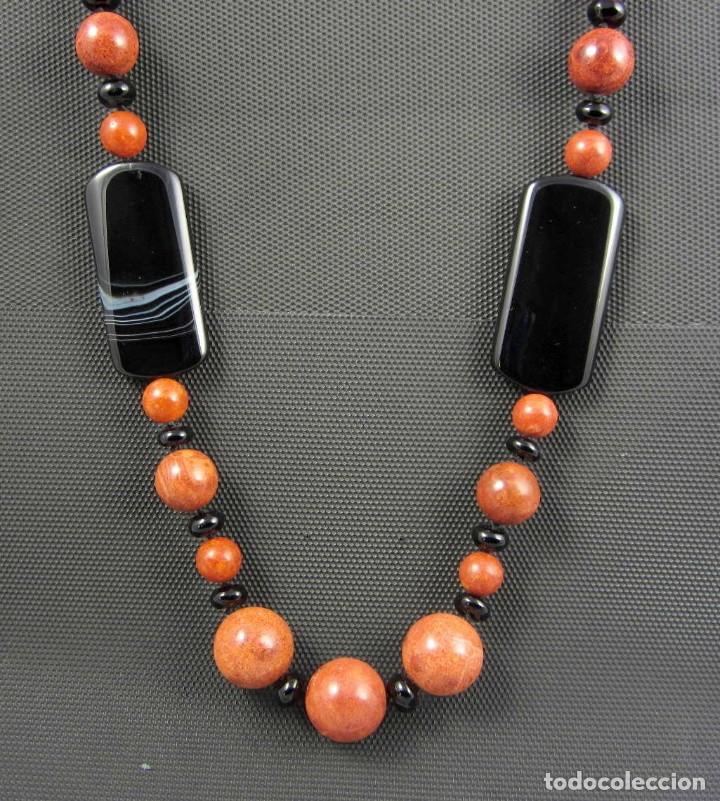 Artesan&iacute;a: Collar de &Oacute;nix y Coral esponja. - Foto 1